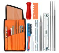 Mskidand Juego de limas de cadena de sierra de 4,0/4,8/5,5 mm, juego de limas de cadena de sierra, juego de limas para afilar limas redondas