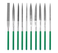 Mskidand Juego de limas de diamante de 10 piezas, juego de limas de aguja de precisión, limas recubiertas de diamante para archivar metal, cerámica, piedra, joyería A