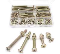 Mskidand Kit de tornillos para cama de bebé, kit surtido de tuercas de casquillo hexagonal, para sillas de cuna, M6, 100 piezas