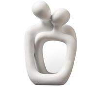 Mskidand Lámpara de mesa de estatua de pareja nórdica, accesorios de decoración estética, decoración del hogar, color blanco