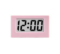 Mskidand Mini reloj triangular con pantalla LED Lectronic digital despertador reloj de escritorio para el hogar, oficina, mesa, dormitorio, decoración rosa