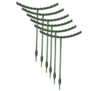 Mskidand Paquete de 10 estacas de soporte para plantas, anillo de soporte de plástico semicircular para plantas, soporte de jaula de plantas de plástico, maceta de escalada A