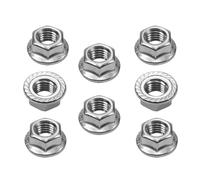 Mskidand Paquete de 12 tuercas hexagonales de brida dentada M 12, tuercas de brida hexagonales M12-1.75 mm, tuercas de repuesto para mecanismo de bricolaje