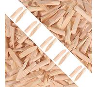 Mskidand Paquete de 200 tapones para agujeros de bolsillo, tacos de madera maciza, plantilla de agujero de bolsillo, tapones de madera de grado de pintura, tapones de hardware para rellenar agujeros