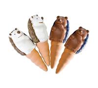 Mskidand Paquete de 4 picos de riego automático con forma de erizo, terracota, globos de riego de plantas para interiores y exteriores