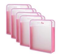 Mskidand Paquete de 5 organizadores de papel para álbumes de recortes, papel expandible rosa, almacenamiento portátil de papel para álbumes de recortes con cierre de botón