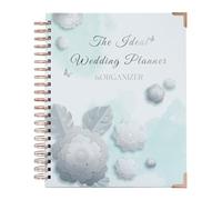 Mskidand Planificador y organizador de boda 2024 - Libro planificador de boda para novia, diario de regalo de compromiso de 9.3 x 11.3 pulgadas