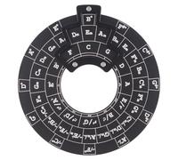Mskidand Rueda de acorde de guitarra Circle of Fifths Wheel de madera, herramienta de melodía musical para músicos, accesorios de guitarra