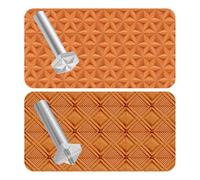 Mskidand Sellos de cuero, 2 piezas, herramientas profesionales de estampado de bordes de cuero para manualidades de cuero