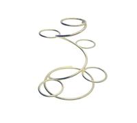 Mskidand Soporte de metal con base de 5 bolas, esfera de cristal natural, soporte para huevos, exhibición en casa, oficina, regalos, soporte en espiral de bolas múltiples, A