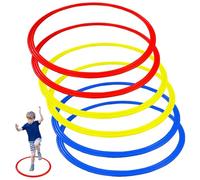 Mskmnkot Anillos de Entrenamiento de 6 Piezas, Anillos de Ejercicio de plástico de 16 Pulgadas, Accesorios de Gimnasio portátiles para la Velocidad y Agilidad del Juego de práctica Gimnasia