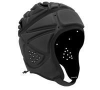 Mskmnkot Headguards Soft Protective Adjustable Helmet Headgear with Fastening Tape Shockproof Football Helmet for Adults, Black Football