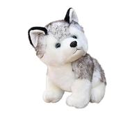 Mskmnkot Plush Toy Realistic Husky Dog Plush Animal Puppy Toy Christmas Valentine's Day Birthday 8 Inch Stuffed Animals