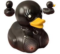 Mskmnkot Rubber Ducks, 4 x 2 x 3 Unique Black Dancing Duck, Mini Plastic Halloween Ducks, Collectible Baby Bath Toys, Creative Gifts for Desk Home Decor Holiday Party Favors Supplies Rubber in Bulk