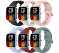 Msksjer Correa Deportiva Compatible con Amazfit GTS 4 Mini/GTS 3/2/2 Mini Hombre Mujer, 20mm Suave Silicona Impermeable Correas para Amazfit Bip 3/3 Pro/U Pro/Bip S/S Lite/Bip Lite, 6 Pack Pulsera
