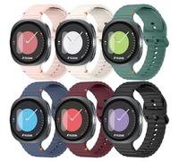 Msksjer Correa Deportiva Compatible con Samsung Galaxy Watch 8 40mm 44mm/8 Classic 46mm Hombre Mujer, No Gap Suave Silicona Correas para Galaxy Watch 8 Serie, 6 Pack Pulsera
