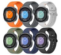 Msksjer Correa Deportiva Compatible con Samsung Galaxy Watch 8 40mm 44mm/8 Classic 46mm Hombre Mujer, No Gap Suave Silicona Correas para Galaxy Watch 8 Serie, 6 Pack Pulsera