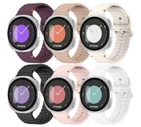 Msksjer Correa Deportiva Compatible con Samsung Galaxy Watch 8 40mm 44mm/8 Classic 46mm Hombre Mujer, No Gap Suave Silicona Correas para Galaxy Watch 8 Serie, 6 Pack Pulsera
