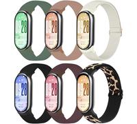 Msksjer Sport Nylon Correa Compatible con Xiaomi Mi Smart Band 10/9/8 para Mujeres Hombres, Ajustable Elástico Solo Loop Tejido Suave Correas Deportiva para Mi Band 10/9/8