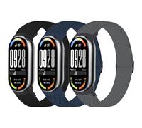 Msksjer Sport Nylon Correa Compatible con Xiaomi Mi Smart Band 10/9/8 para Mujeres Hombres, Ajustable Elástico Solo Loop Tejido Suave Correas Deportiva para Mi Band 10/9/8