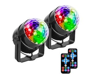 Mslitely - 2-piezas disco-luz-partido-set,Material ABS, disco con mando a distancia, DJ-stroboskoplicht, adecuado para cadenas de luces de boda, KTV-Karaoke/Halloween-/Navidad decoraciones.