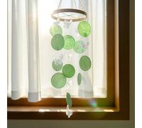 MSLSOZ Campanilla de viento de concha de mariposa, campanillas de viento para interiores con gancho en S, campanillas de viento colgantes para jardín, sonido nítido y agradable, regalo perfecto para