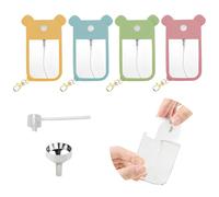 MSLSOZ Paquete de 4 botellas de spray portátiles reutilizables de 50 ml con ganchos y fundas de silicona, boquilla de repuesto y embudo para desinfectante de manos e hidratante de cosméticos de