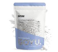 MSM Cápsulas 2000 mg por dosis diaria - 60 Cápsulas - Polvo MSM - Vegano - Sin aditivos - Laboratorio probado - 60 días de stock por bolsa - de GOYU