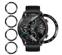 Msm-case 4 protectores de pantalla compatibles con Honor Watch Magic de 46 mm, tacto sensible, fácil aplicación, película glaseada, sin burbujas, instalación fácil, cobertura completa