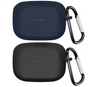 Msm-case de Silicona Compatible con LinkBuds S, [Admite Carga inalámbrica] [Funda Protectora a Prueba de Golpes] [Funda [Mosquetón] Lindo de Dibujos Animados en 3D Black Blue