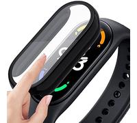 Msm-case Funda protectora de cristal con cuerpo completo para Xiaomi Mi band 7, dureza 9H, carcasa de PC, Bumper, carcasa fina completa para Smart Mi band 7