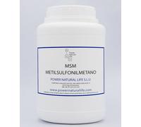 MSM en polvo 100% Puro Power Natural life | Metilsulfonilmetano Puro | Azufre Orgánico Grado Alimentario | Sin aditivos, no Añadidos | Envase de 1 kg