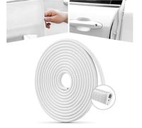 MSMDG Protector de Borde demarco de Puerta de Coche U Forma para Land Rover Freelander 2 Discovery Sport Range Rover Velar, Tira de Sellado de Goma, Sello Parachoques,B/White