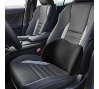 MSMDG Reposacabezas y cojín Lumbar para Asientos de Coche para Renault Captur I, Alivia y Previene el Dolor de Espalda,A/Black-Lumbar Cushion