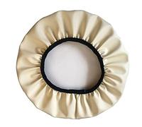 MSNCS Funda Taburete Redondo Tela Lujosa, Impermeable de Cuero PU para Protector de Silla Fundas para Cojines De Taburete Cubre de Silla Redond Funda Taburete Rodante Regulable Bar(Beige,40cm)