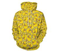 MSOKAZZLES Sudaderas con capucha para hombre y mujer, para otoño, casual, a la moda, 2024, Patrón de pato de goma., XX-Large