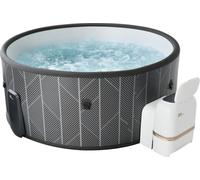 MSpa Mono Nox Eco SPA Hinchable Redondo 6 Personas Ø 173 cm - Air Jets SyncJet, calefacción 40 °C, Bomba MDC, ozono, desinfección UVC, antihielo, App Wi-Fi