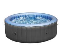 MSPA - SPA Inflable Redondo Bergen 6 a 8 plazas Gris con Manta Aislante y Filtración de Cartucho. SPA Inflable Interior y Exterior climatizado.