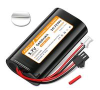 Mspalocell 3.7V 5600mAh Batería Reutilizable, baterías Litio con Enchufe PH2.0/2P y SM-2P para vehículos RC, cámaras solares inalámbricas, Dispositivos Bluetooth, iluminación, amplificadores de Audio