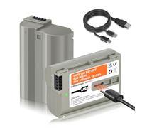 Mspalocell Batería EN-EL15 USB-C 2450mAh para Nikon D850 D810 D810a D800e D800 D780 D750 D610 D600 D500 D7000 D7100 D7200 D7500 Z8 Z7II Z7 Z6II Z6 EN-EL15 EL15a EL15b EL15c, Batería de 2 Piezas
