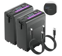 Mspalocell Batería NP-F990 84,96Wh/11800mAh (PD30W USB-A y Tipo-c/USB-C) para Sony NP-F990 NP-F980 NP-F970 NP-F960 NP-F950 NP-F930 NP-F550 NP- F570 NP-F770 NP-F750 Batería para videocámara, 2 Piezas