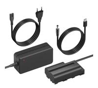 Mspalocell NP-F550/F770/F970 Kit de batería simulada, Adaptador de Fuente de alimentación de CA con Conector de batería para Sony CCD-SC55 TR516 TR716 TR818 TR910 TR917