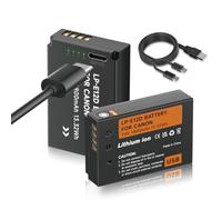 Mspalocell Pack de 2 Baterías LP-E12 USB 1800 mAh con Carga USB Tipo C, Compatible con Canon M100D Kiss x7 Rebel SL1 EOS M10 EOS M50 DSLR Batería de Repuesto