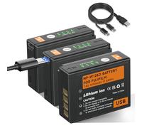 Mspalocell Pack de 3 Baterías USB NP-W126S 1600 mAh USB Tipo C, Compatible con Fuji X-T100,X-T200,X100F,X100V,X-S10,X-A5,X-A10,X-E3,X-E4,X-Pro2,X-Pro3,X-T1,X-T2,X-T3,X-T10,X-T20,X-T30,X-T30 II