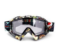 Msport Gafas de Moto y Motocross - Máscara de Esquí y Snowboard Antiviento, Antipolvo y Antirrayas - H15 Lente Transparente
