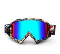 Msport Gafas de Moto y Motocross - Máscara de Esquí y Snowboard Antiviento, Antipolvo y Antirrayas - H15 Lente Tintada