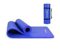 MSPORTS Colchoneta Fitness Premium 190 x 60, 80, 100 cm - Antideslizante, Esterilla Ideal para Gimnasia, Yoga y Pilates - Grosor de 1,5 cm - Ecológica con Cinta para Transporte y Poster, Esterilla