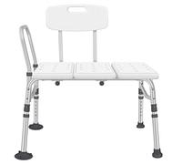 MSQL Banco de Transferencia de bañera/Silla de Ducha con Respaldo/Silla de Ducha de baño, Capacidad de Peso de 220 LB, Altura Ajustable de 10 Engranajes, para Ancianos y discapacitados