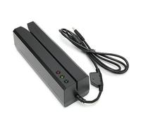 MSR605G Lector de Tarjetas de Crédito Magnético USB, 3 Pistas IS0 AAMVa Dia Lector de Tarjetas con 20 Tarjetas en PCS, para 98/7 / XP/Vista (Enchufe Europeo)