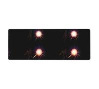 MSRHIUEF Alfombrilla de ratón extragrande con patrón de dos soles de 12 x 31.5 pulgadas para aprendizaje de juegos de oficina